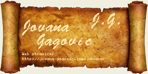 Jovana Gagović vizit kartica